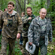 Vladimir Putin and a group of researchers going to the taiga to see the trapped tigress