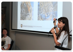 Yelena Salmanova, Deputy Director for Science and Ecological Education at Leopard Land National Park, at the World Parks Congress in Sydney