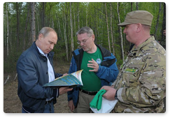 Владимир Путин посетил природный зоологический заказник  «Желундинский»
