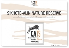 Sikhote-Alin Biosphere Reserve receives ‘tiger certificate’