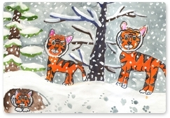 Детские рисунки тигров и леопардов снова появятся в календарях