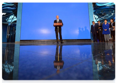 Владимир Путин на церемонии открытия Приморского океанариума Дальневосточного отделения Российской академии наук