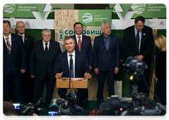 Vyacheslav Volodin at the opening ceremony of the Environmental Treasures of Russia exhibition on 11 January 2017. Vladimir Fedorenko, RIA Novosti.