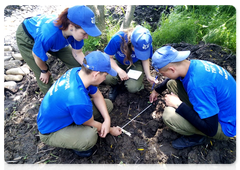 The Tiger student team during field work in the Lazovsky Nature Reserve