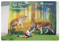 Photo zone at the Nature Centre in Zaryadye Park