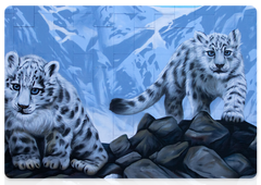 Snow leopard cubs:  Graffiti near the Moscow Zoo